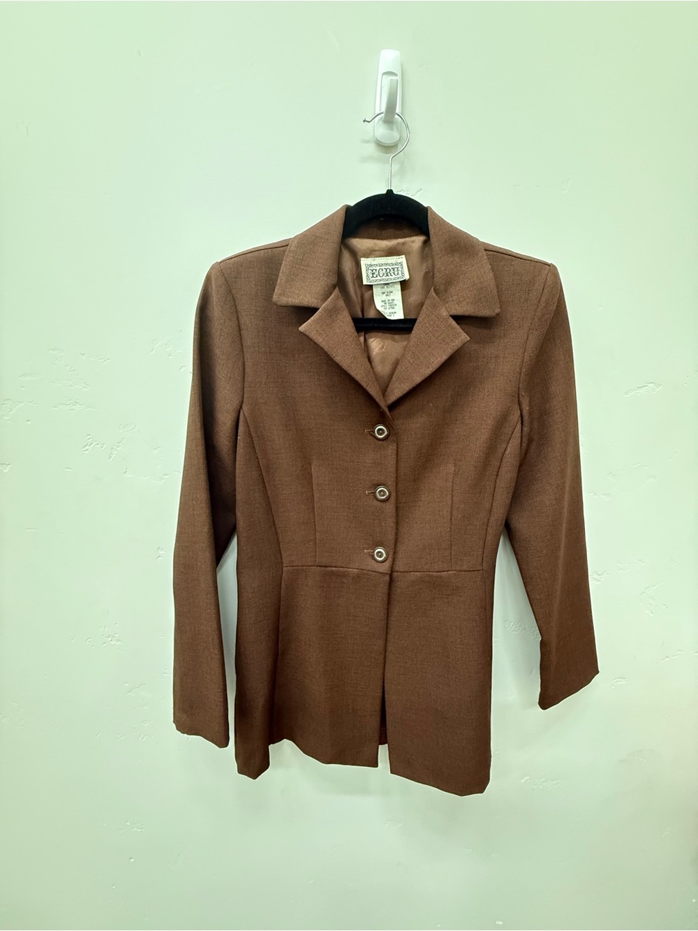 ECRU Classic Tailored Brown Women's Blazer Medium